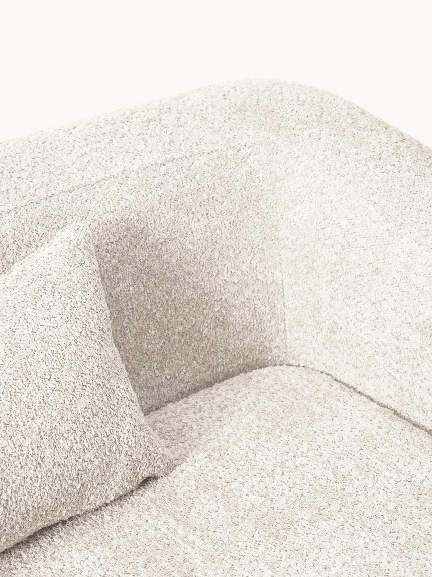 Fara Yataklı Üçlü Koltuk Kırık Beyaz Teddy