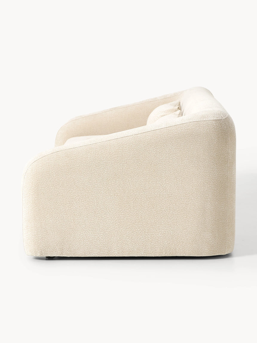 Fara Yataklı Üçlü Koltuk Krem Dokuma Kadife