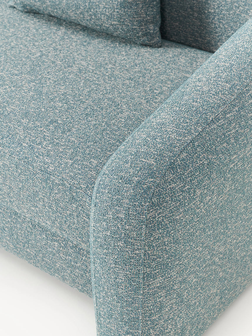 Fara Yataklı Üçlü Koltuk Mavi Benekli Bukle