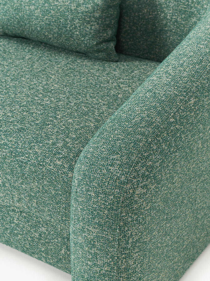 Fara Yataklı Üçlü Koltuk Petrol Yeşili Benekli Bukle