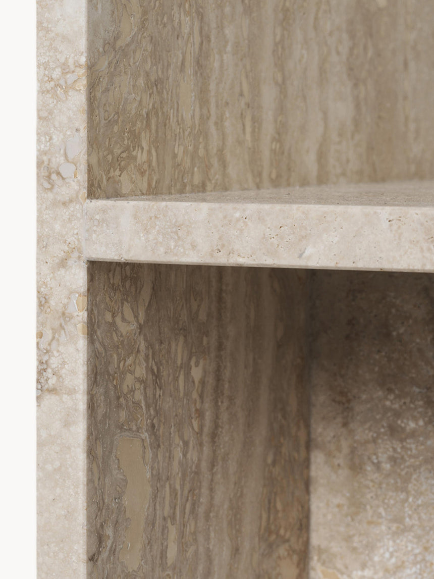 Farm Traverten Mermer Yan Sehpa Bej