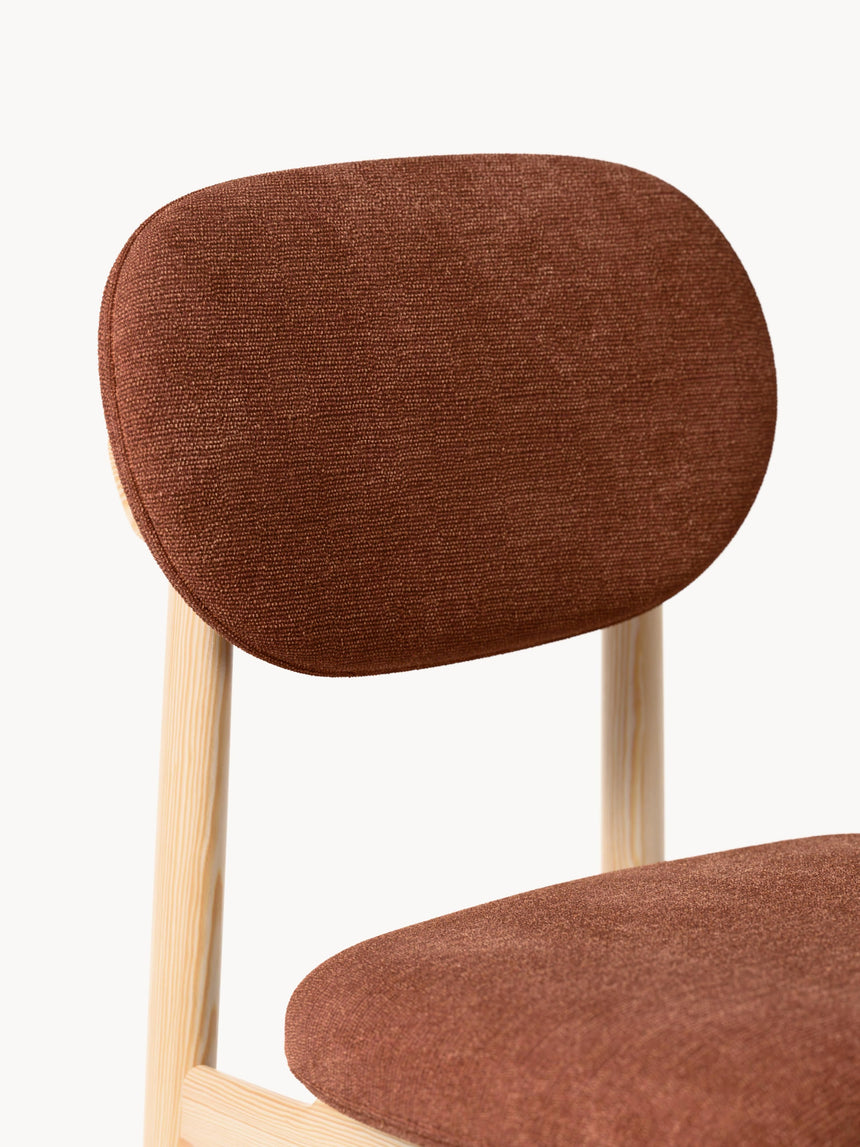 Flavius Ahşap Sandalye Koyu Kahverengi Açık Meşe