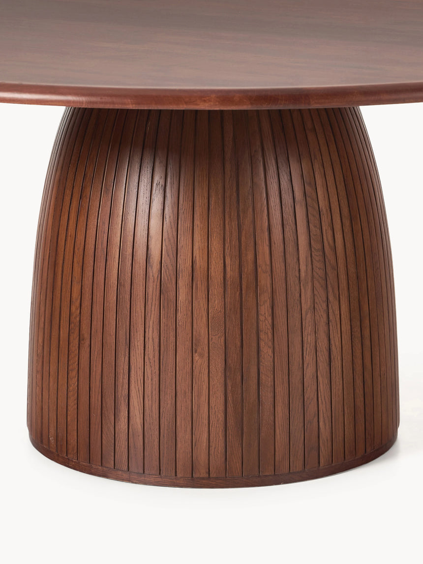 Fold Yuvarlak Ahşap Yemek Masası Ceviz