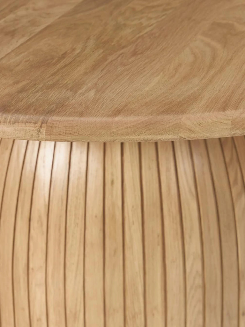 Fold Yuvarlak Ahşap Yemek Masası Meşe