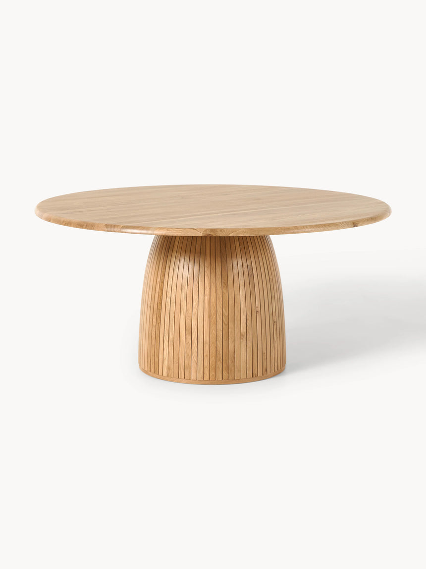 Fold Yuvarlak Ahşap Yemek Masası Meşe