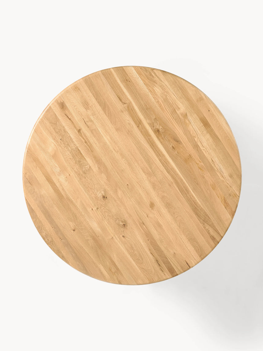 Fold Yuvarlak Ahşap Yemek Masası Meşe