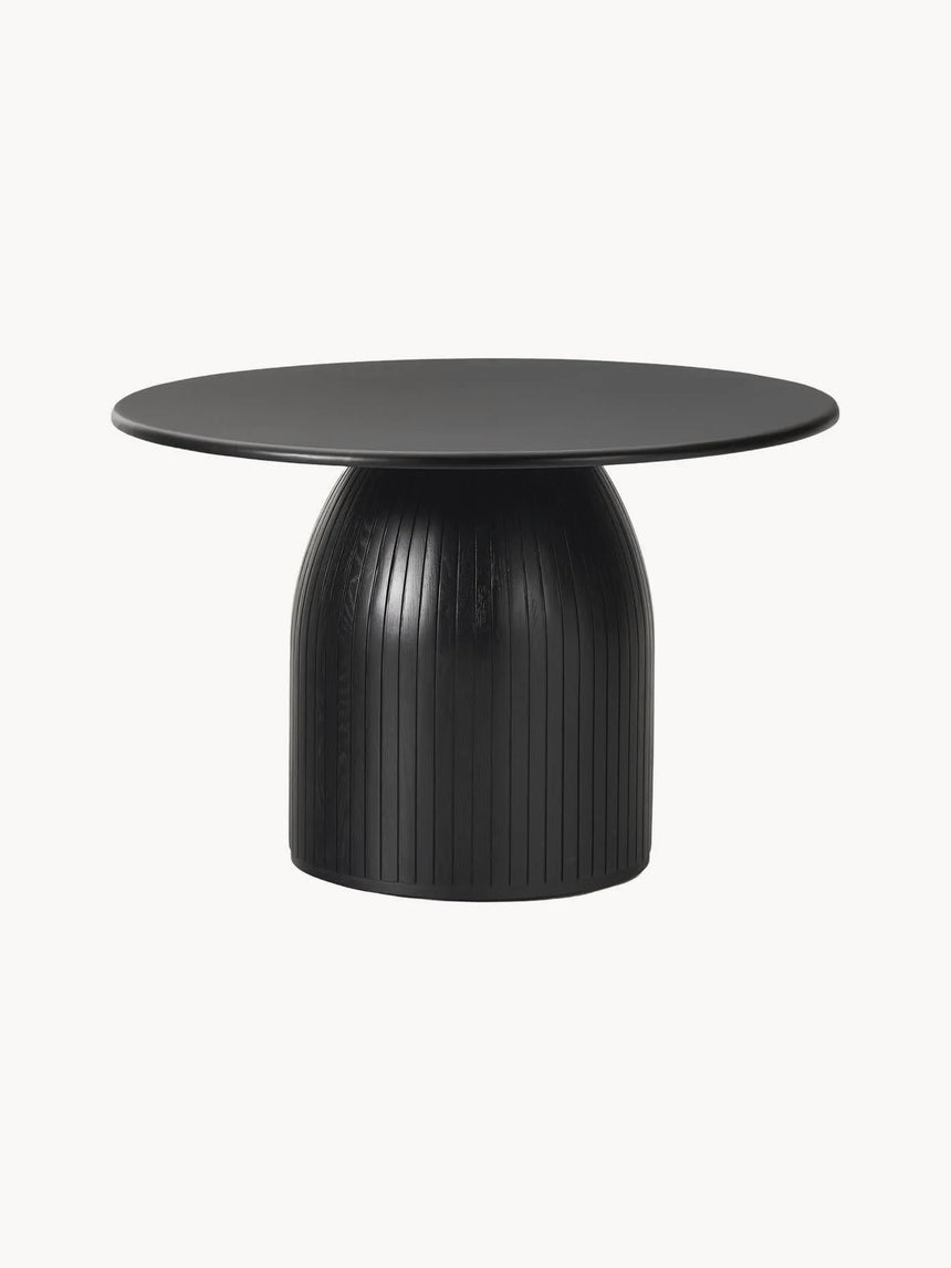 Fold Yuvarlak Ahşap Yemek Masası Siyah