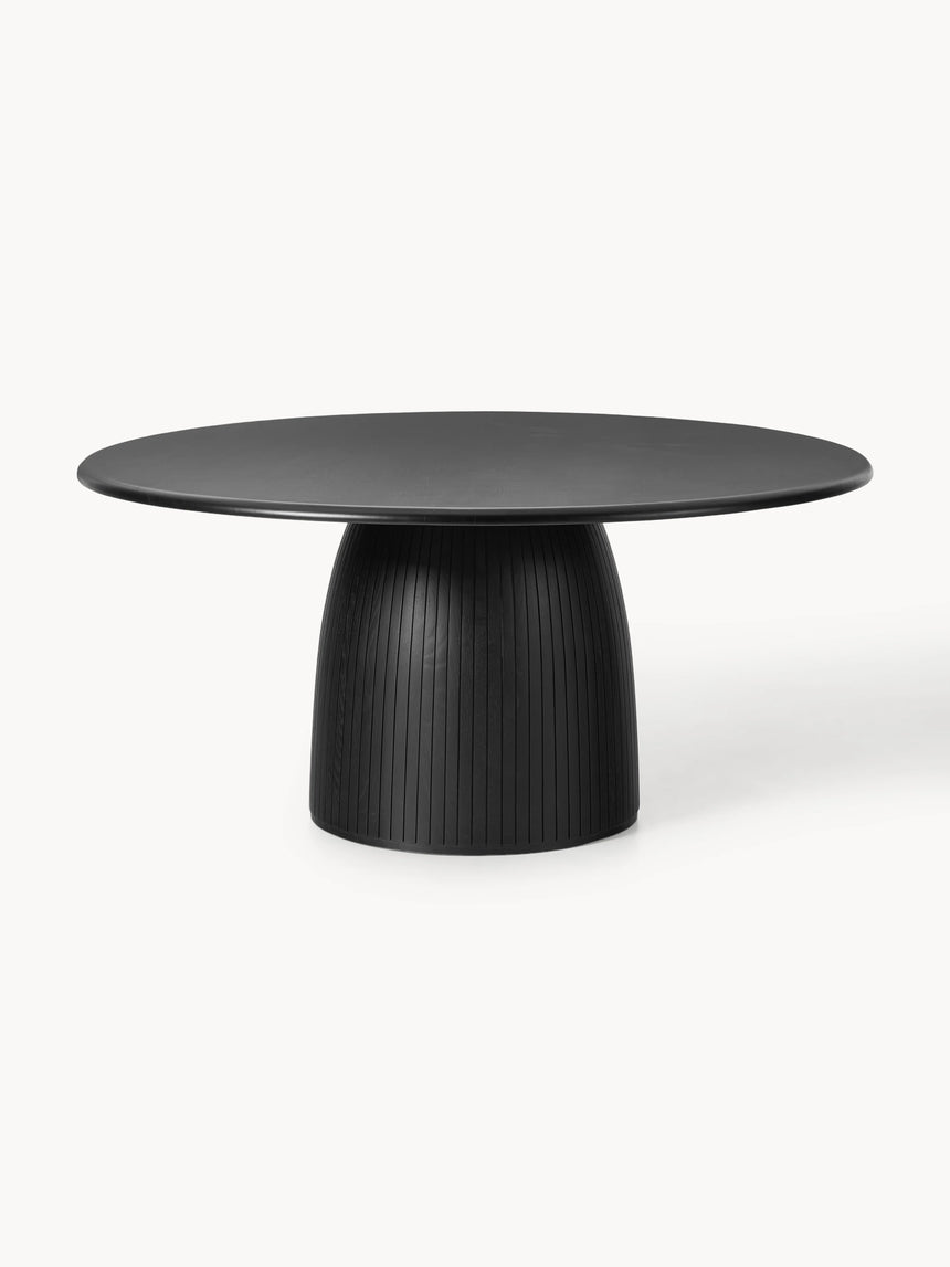 Fold Yuvarlak Ahşap Yemek Masası Siyah