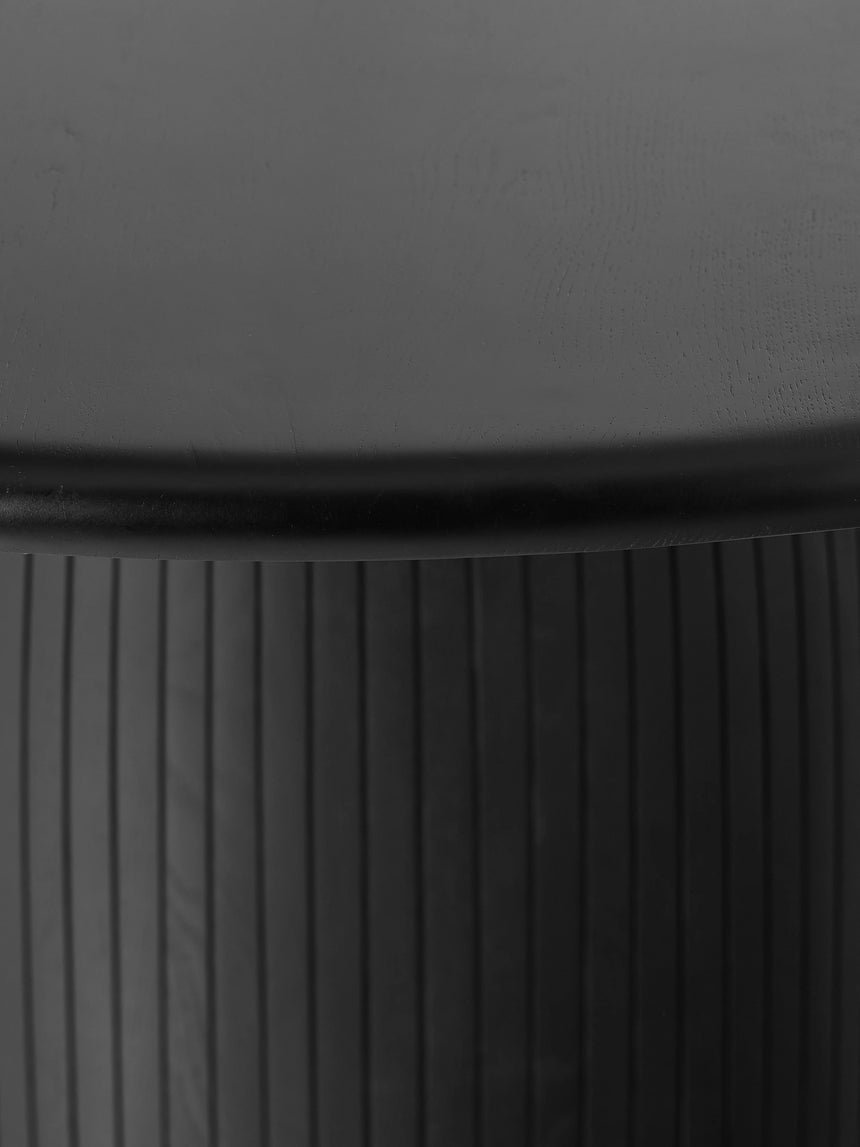 Fold Yuvarlak Ahşap Yemek Masası Siyah