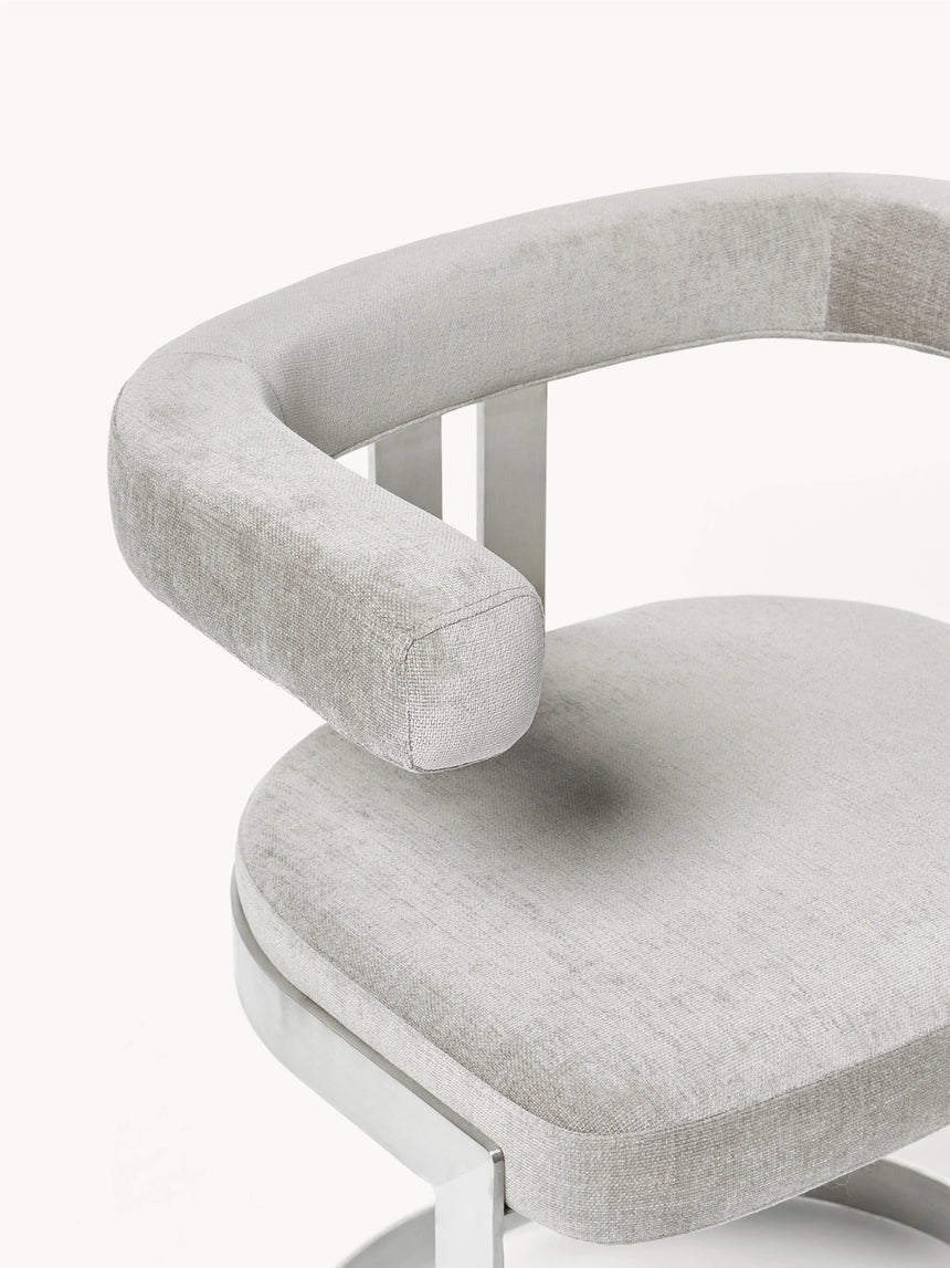 Giro Metal Sandalye Açık Gri Gümüş