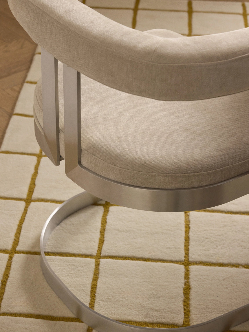 Giro Metal Sandalye Bej Gümüş