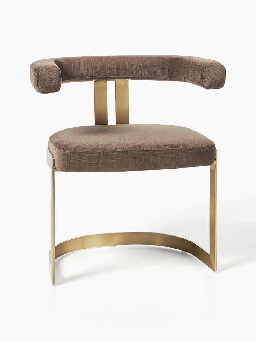 Giro Metal Sandalye Kahve Altın