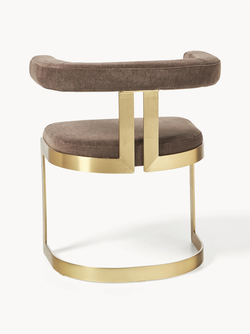 Giro Metal Sandalye Kahve Altın