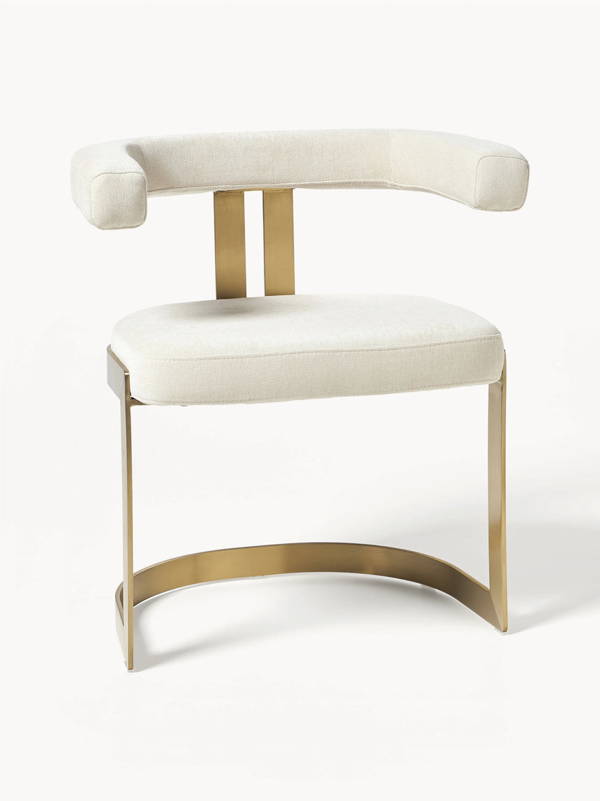 Giro Metal Sandalye Kırık Beyaz Altın