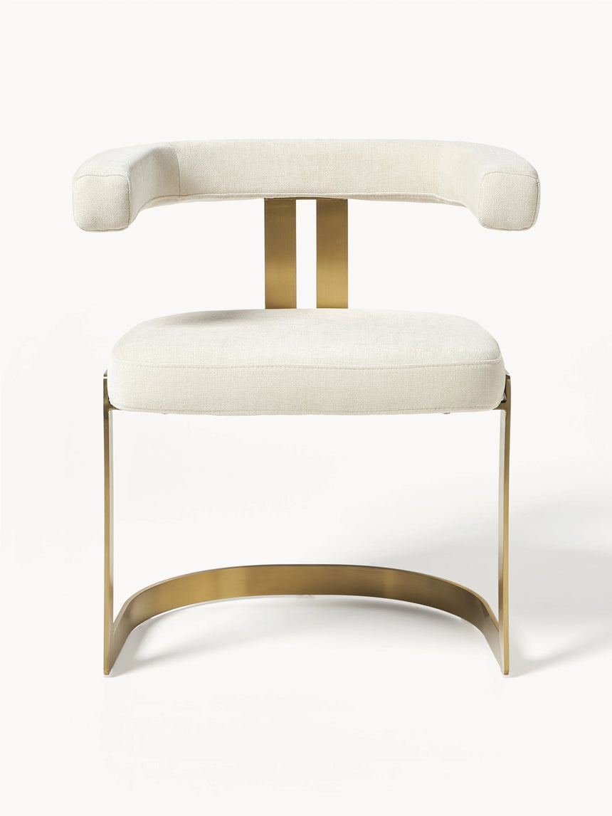 Giro Metal Sandalye Kırık Beyaz Altın