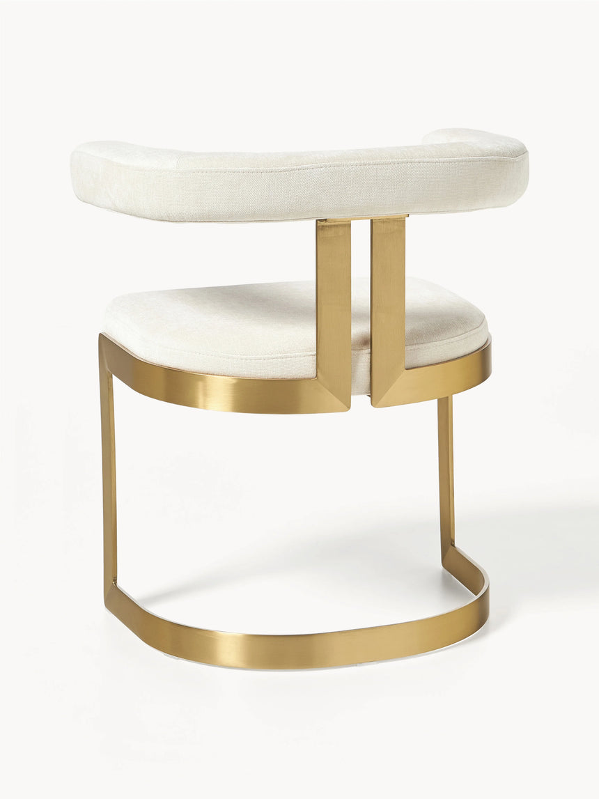 Giro Metal Sandalye Kırık Beyaz Altın