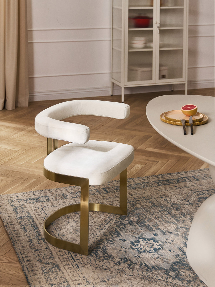 Giro Metal Sandalye Kırık Beyaz Altın