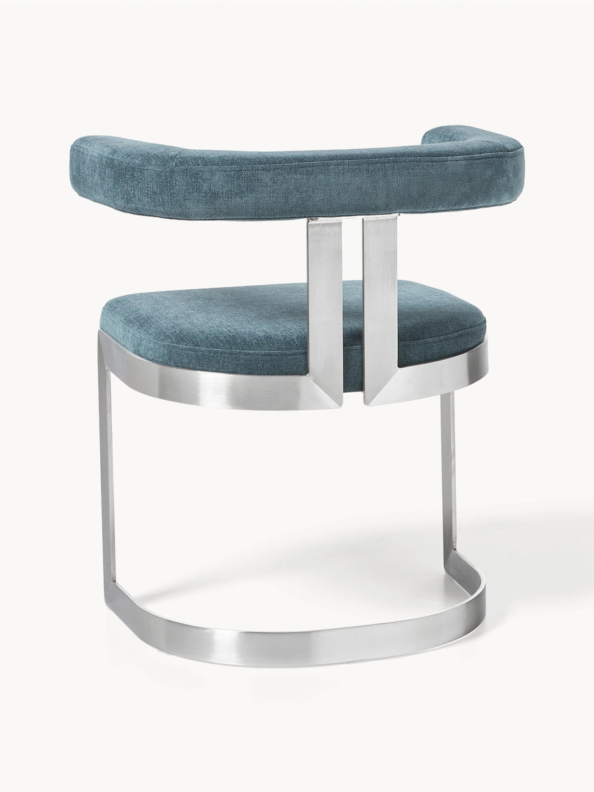 Giro Metal Sandalye Petrol Mavisi Gümüş