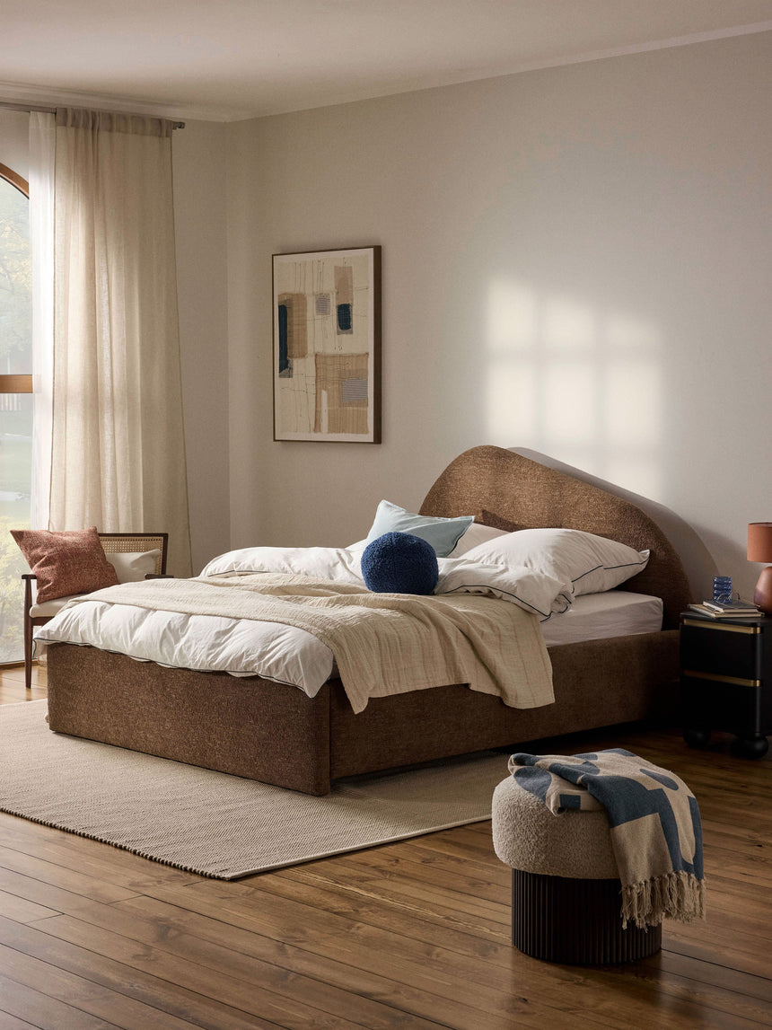 Giuletta Çift Kişilik Karyola Kahve Bukle