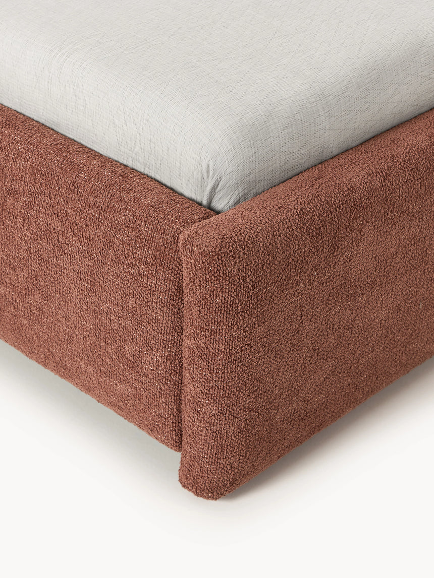 Giuletta Çift Kişilik Karyola Kızıl Kahve Bukle