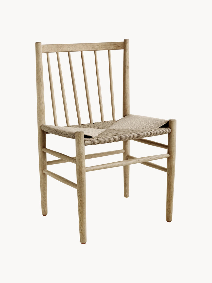 Hand Hasır İşlemeli Ahşap Sandalye Açık Meşe