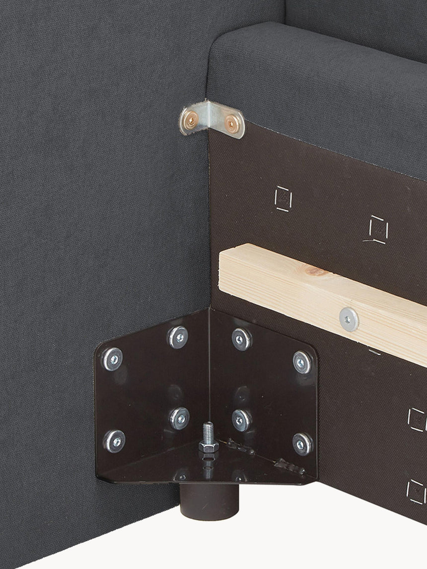 Helga Çift Kişilik Karyola Antrasit