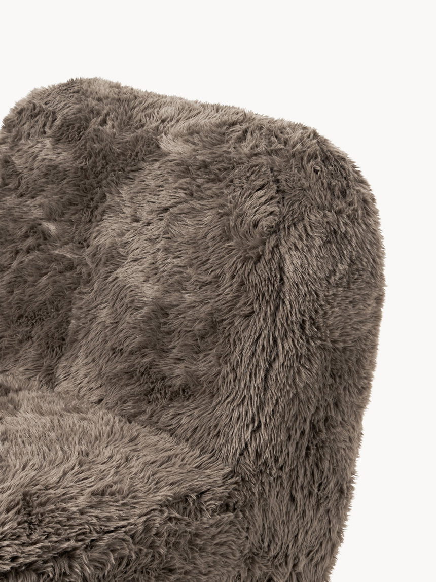 Kast Tekli Koltuk Kahve Cozy Tüylü