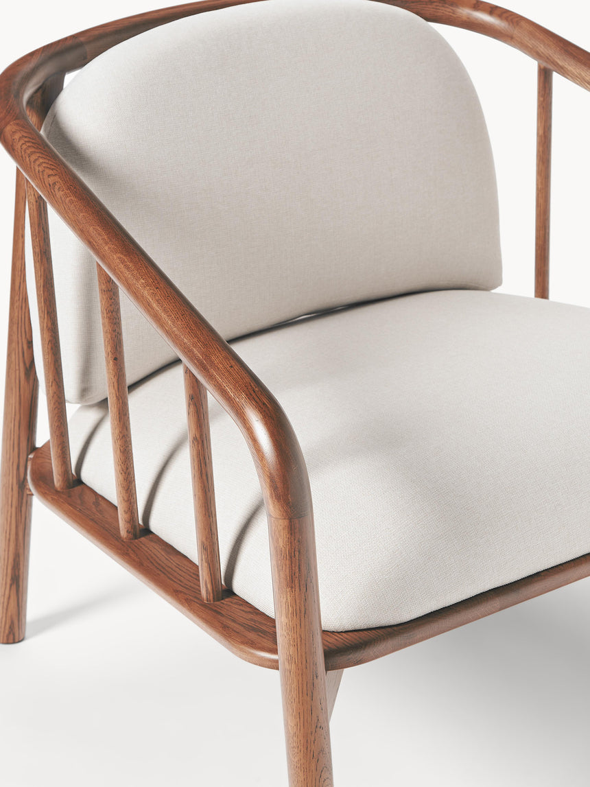 Koza Ahşap Tekli Koltuk Ceviz