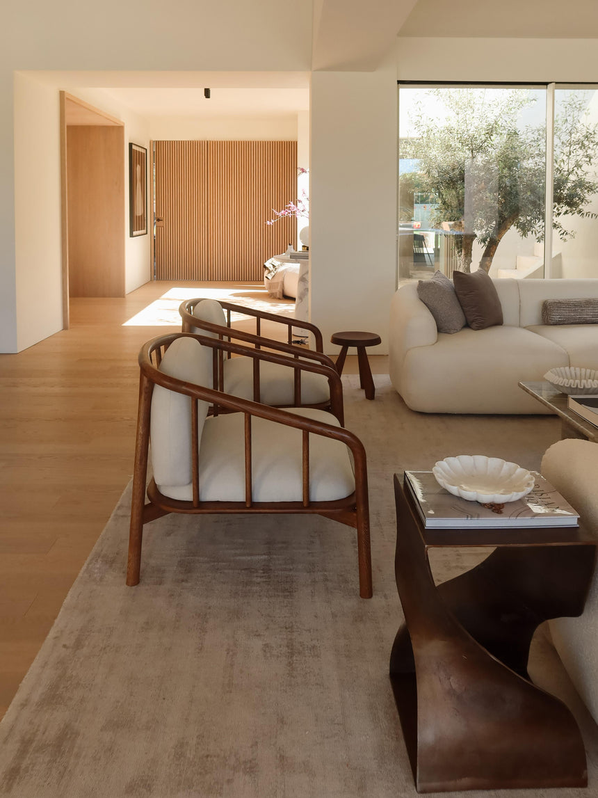 Koza Ahşap Tekli Koltuk Ceviz