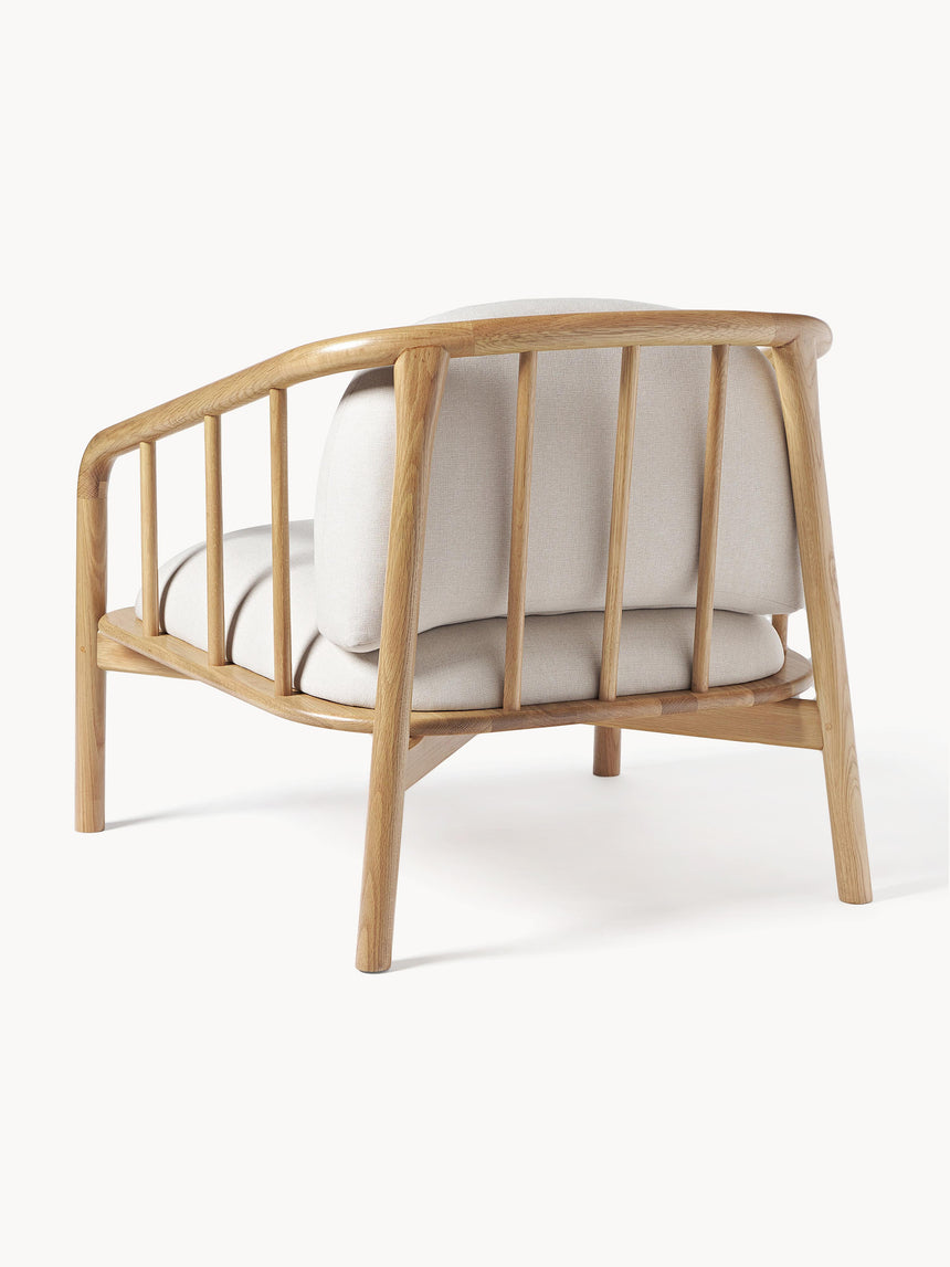 Koza Ahşap Tekli Koltuk Meşe