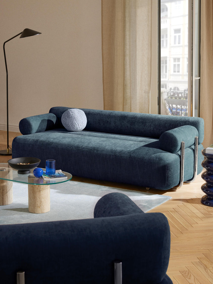 Kyiv Üçlü Koltuk Denim Mavi