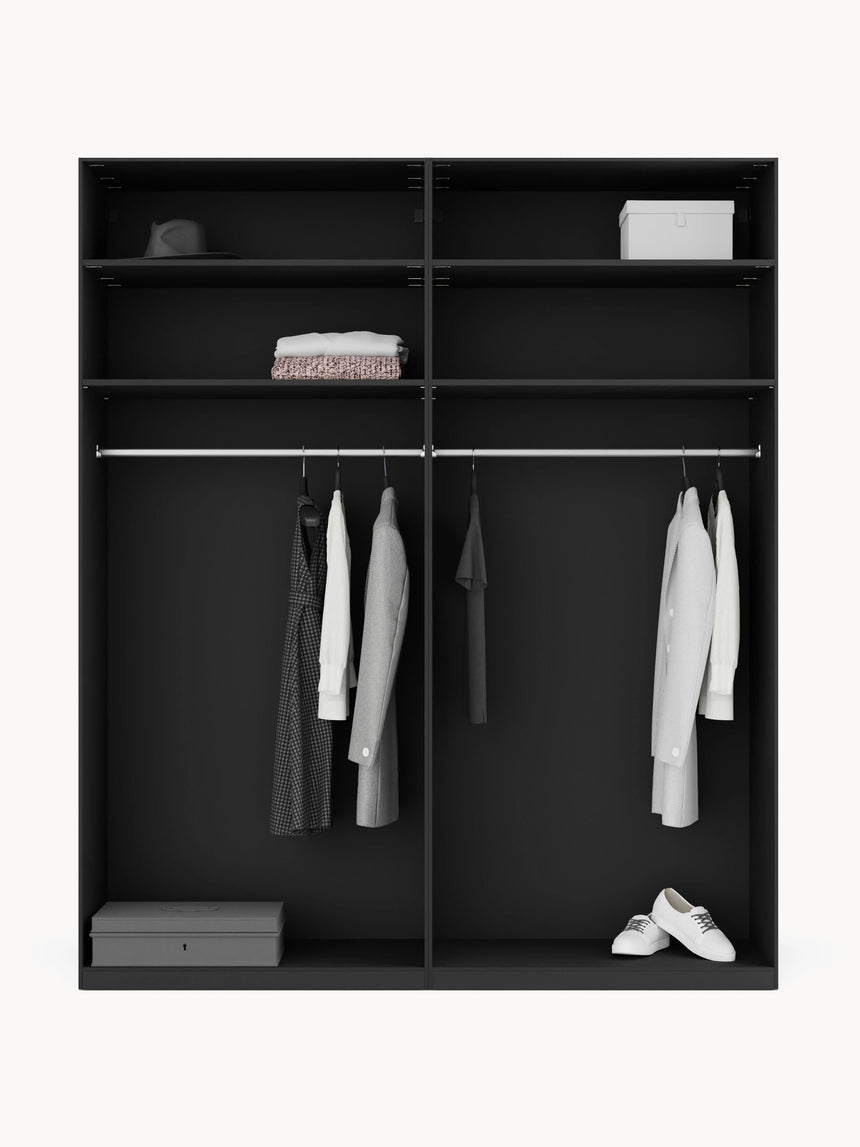 Lan Dört Kapılı Modül Gardırop Siyah