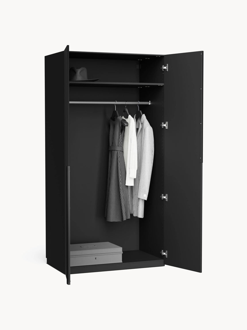 Lan İki Kapılı Modül Gardırop Siyah