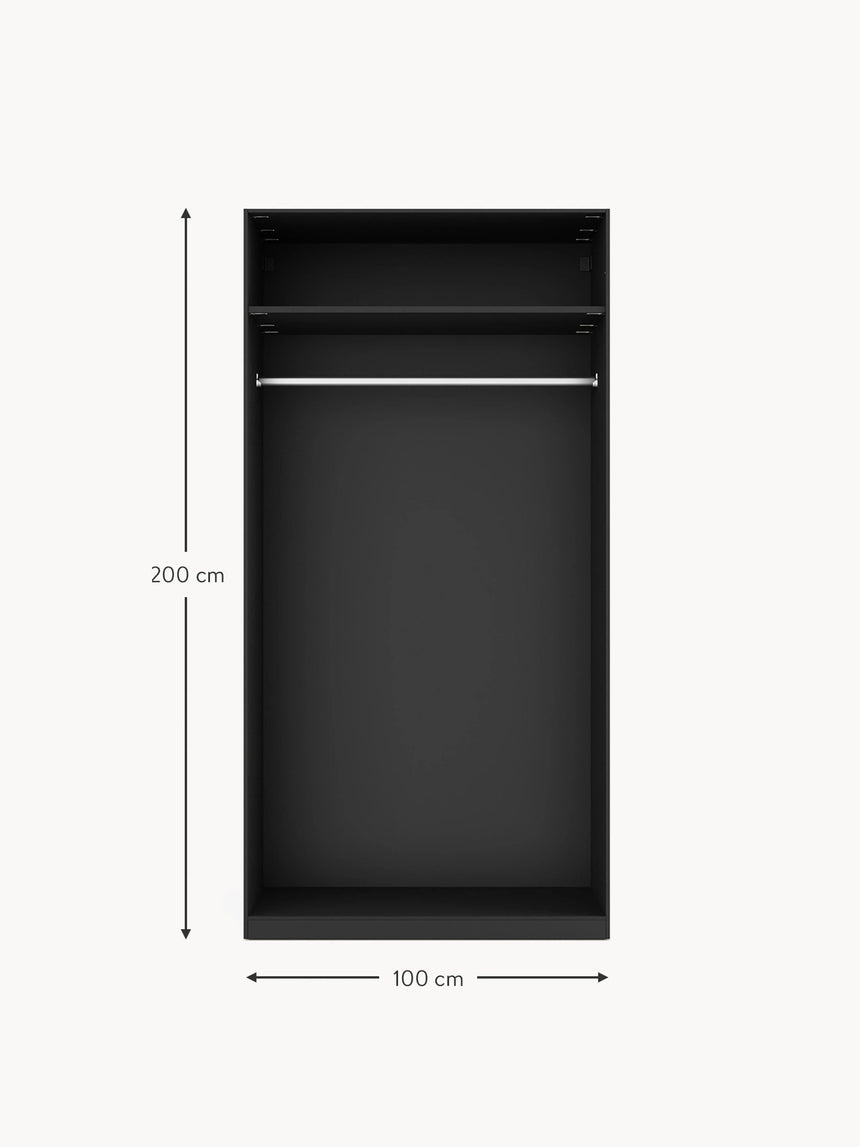 Lan İki Kapılı Modül Gardırop Siyah