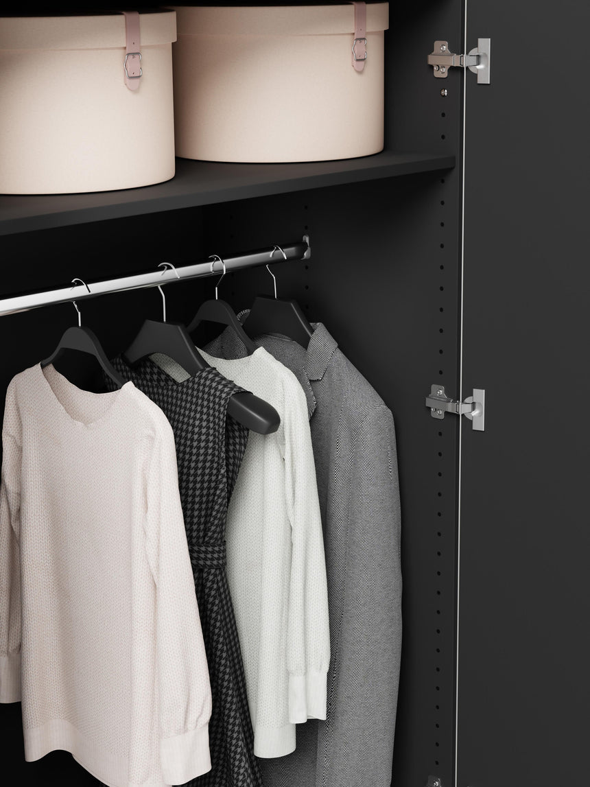 Lan İki Kapılı Modül Gardırop Siyah