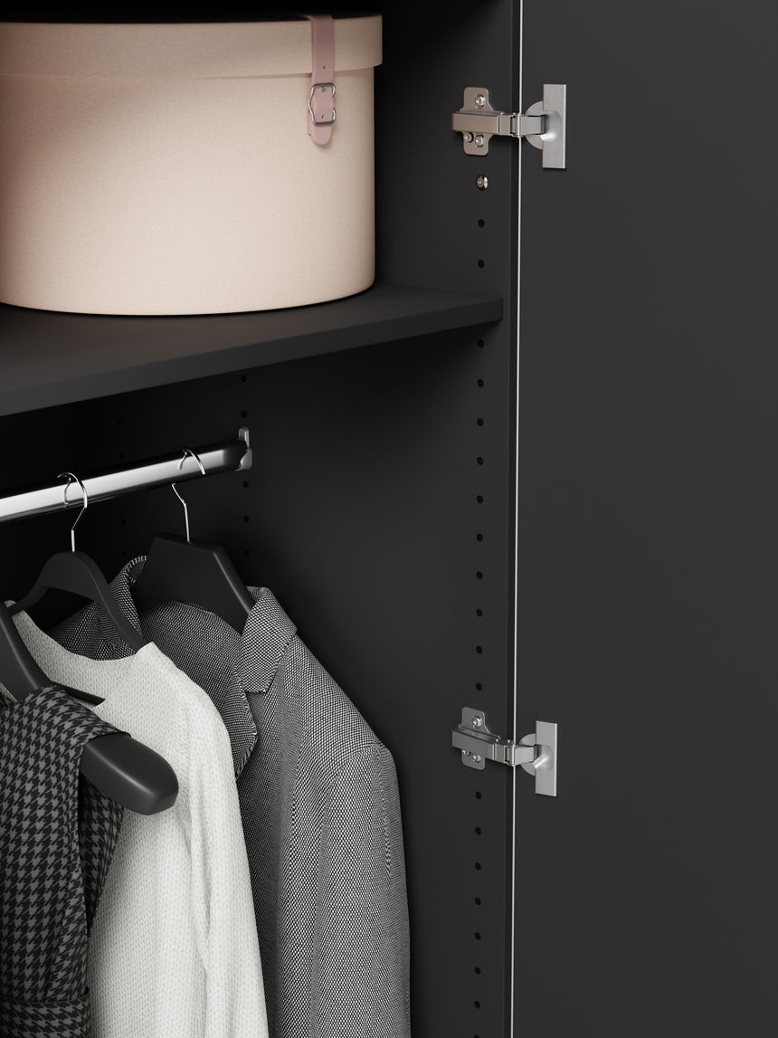 Lan Tek Kapılı Modül Gardırop Siyah