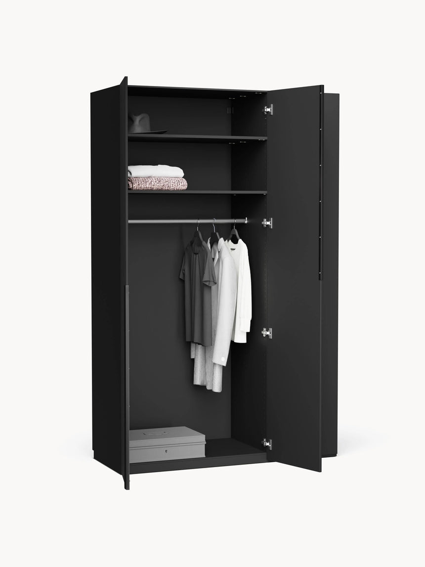 Lan Üç Kapılı Modül Gardırop Siyah