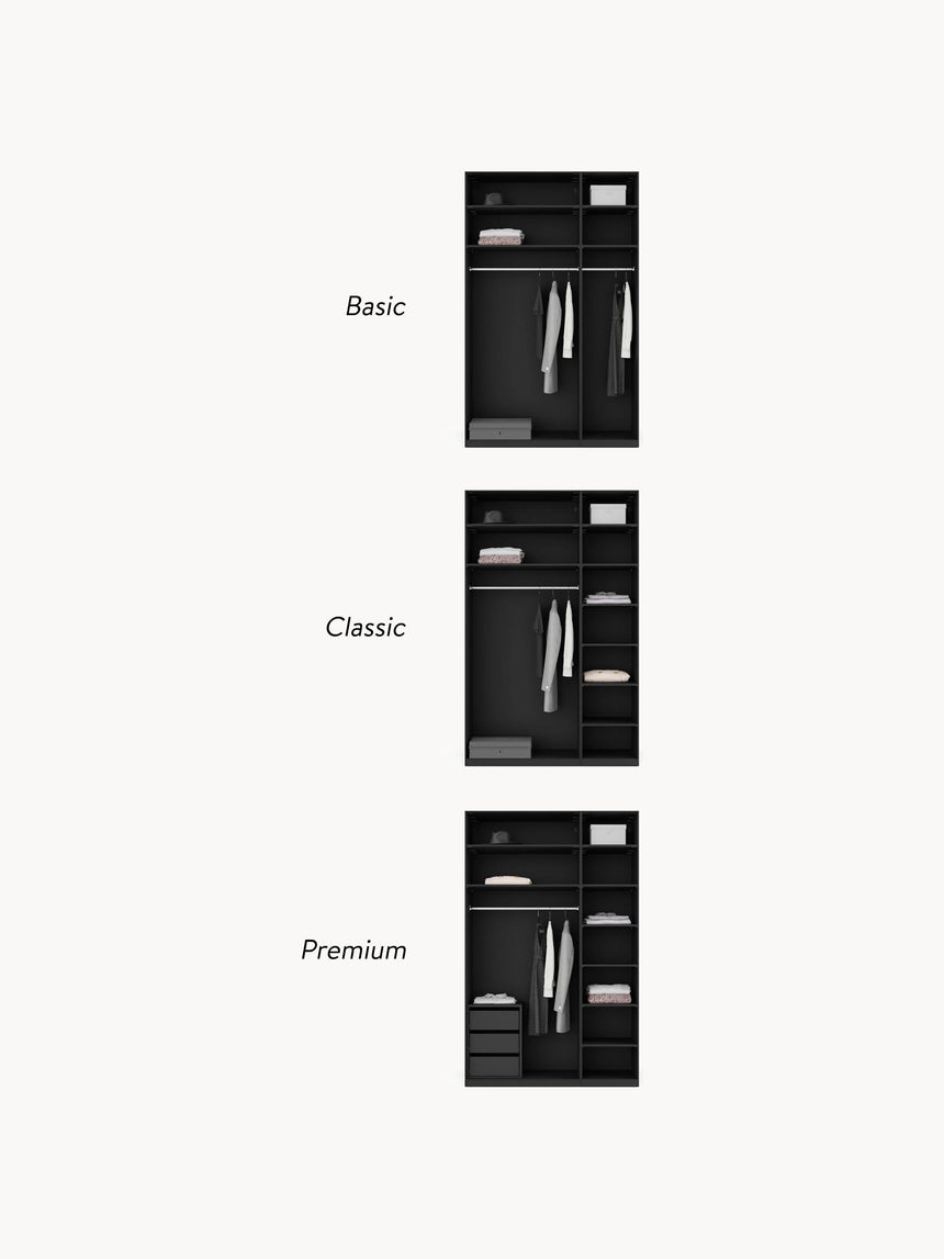 Lan Üç Kapılı Modül Gardırop Siyah