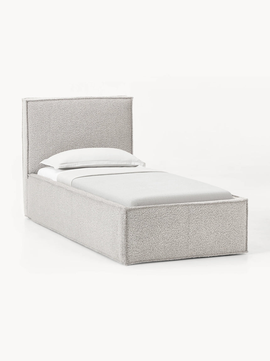 Lays Tek Kişilik Karyola Açık Gri Bukle