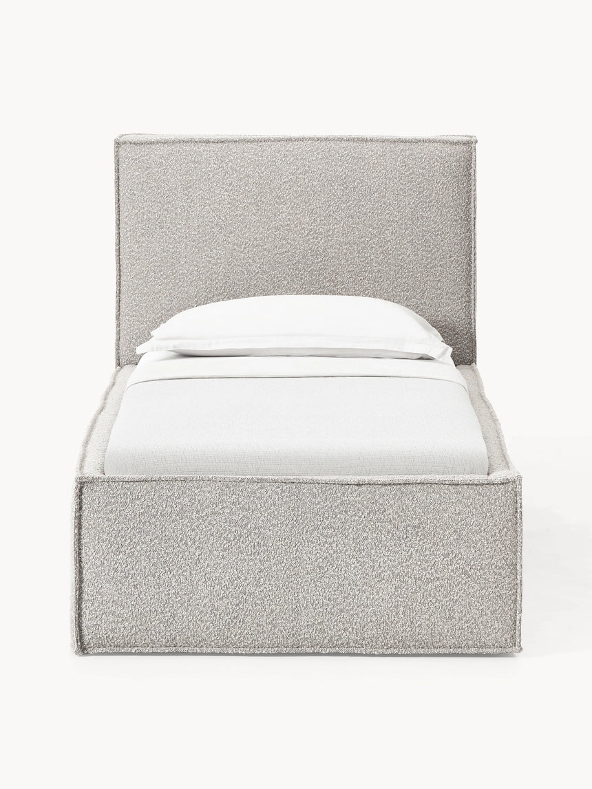 Lays Tek Kişilik Karyola Açık Gri Bukle