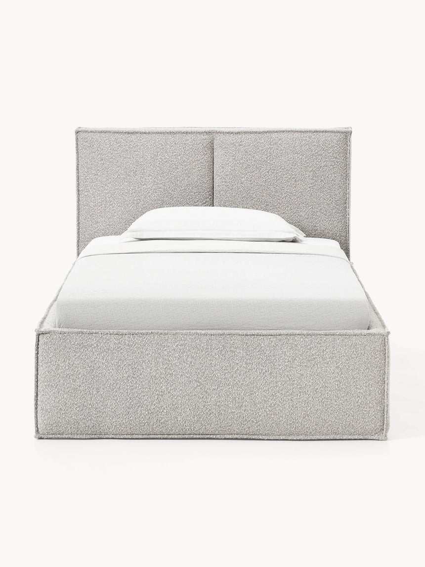 Lays Tek Kişilik Karyola Açık Gri Bukle