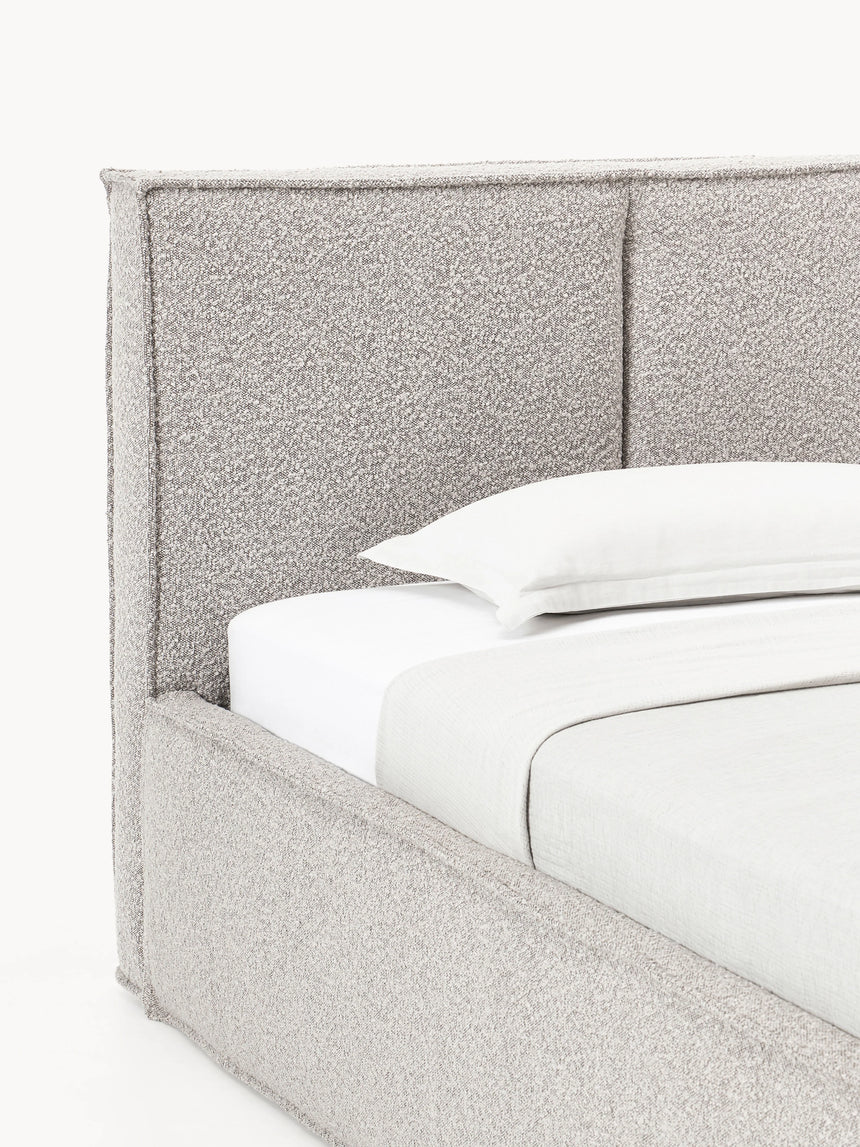 Lays Tek Kişilik Karyola Açık Gri Bukle