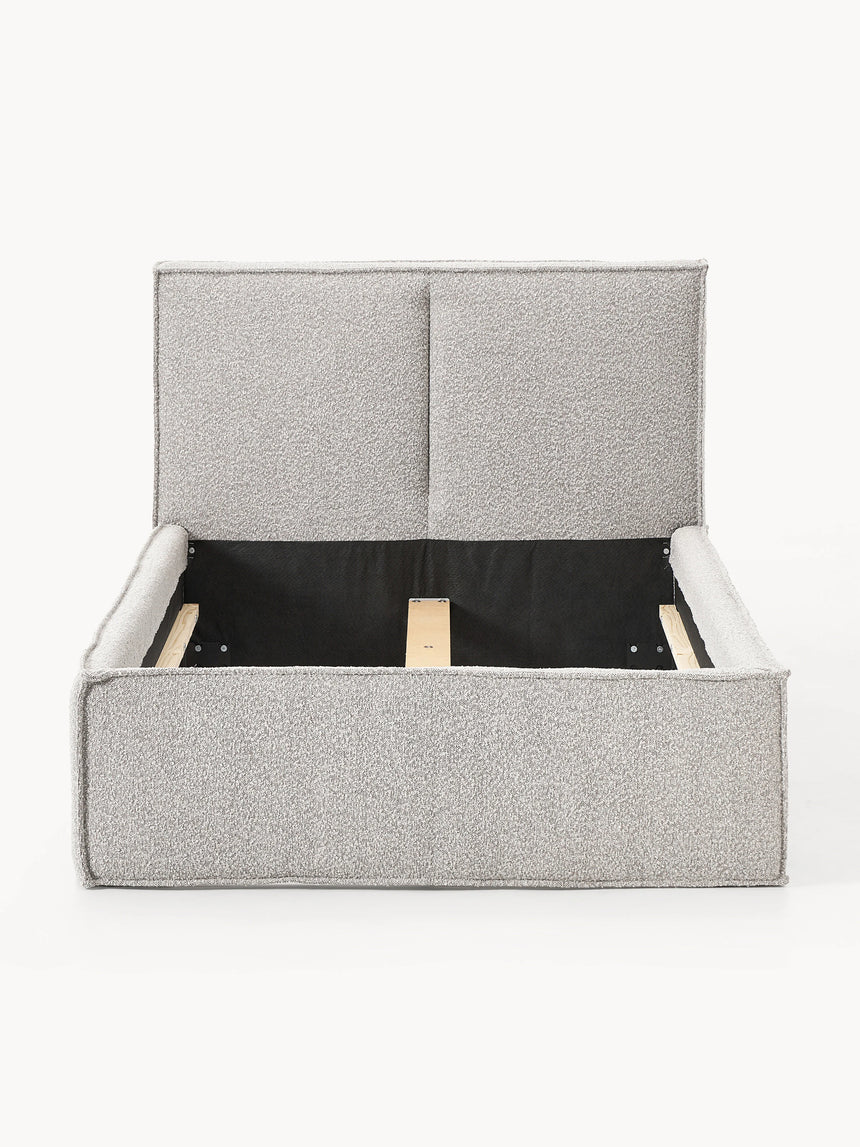 Lays Tek Kişilik Karyola Açık Gri Bukle