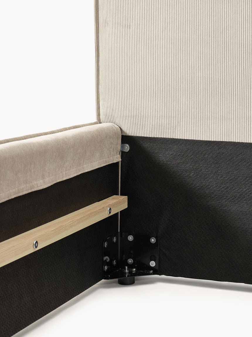 Lays Tek Kişilik Karyola Bej Fitilli