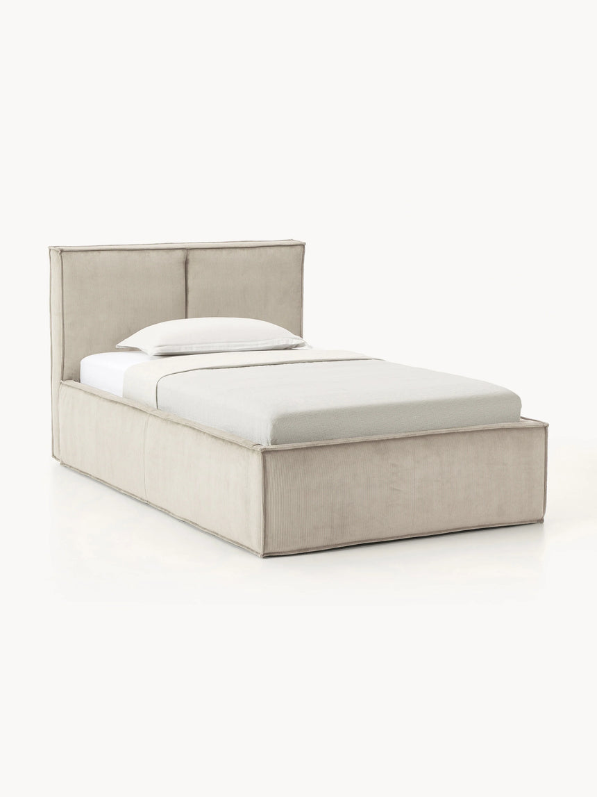 Lays Tek Kişilik Karyola Bej Fitilli