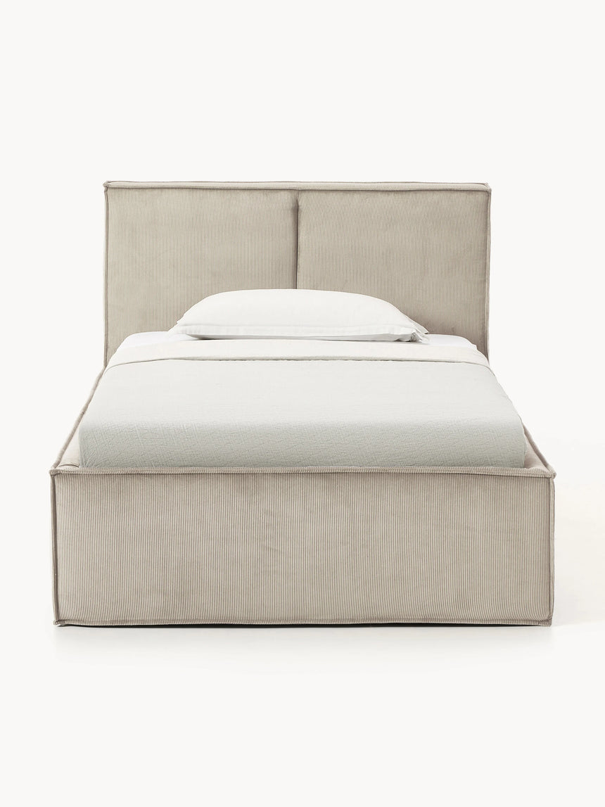 Lays Tek Kişilik Karyola Bej Fitilli