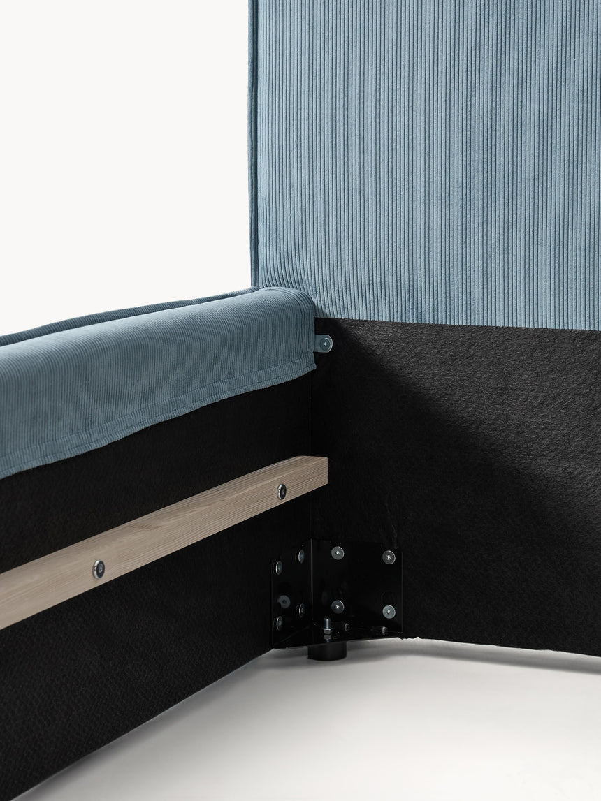 Lays Tek Kişilik Karyola Gök Mavisi Fitilli