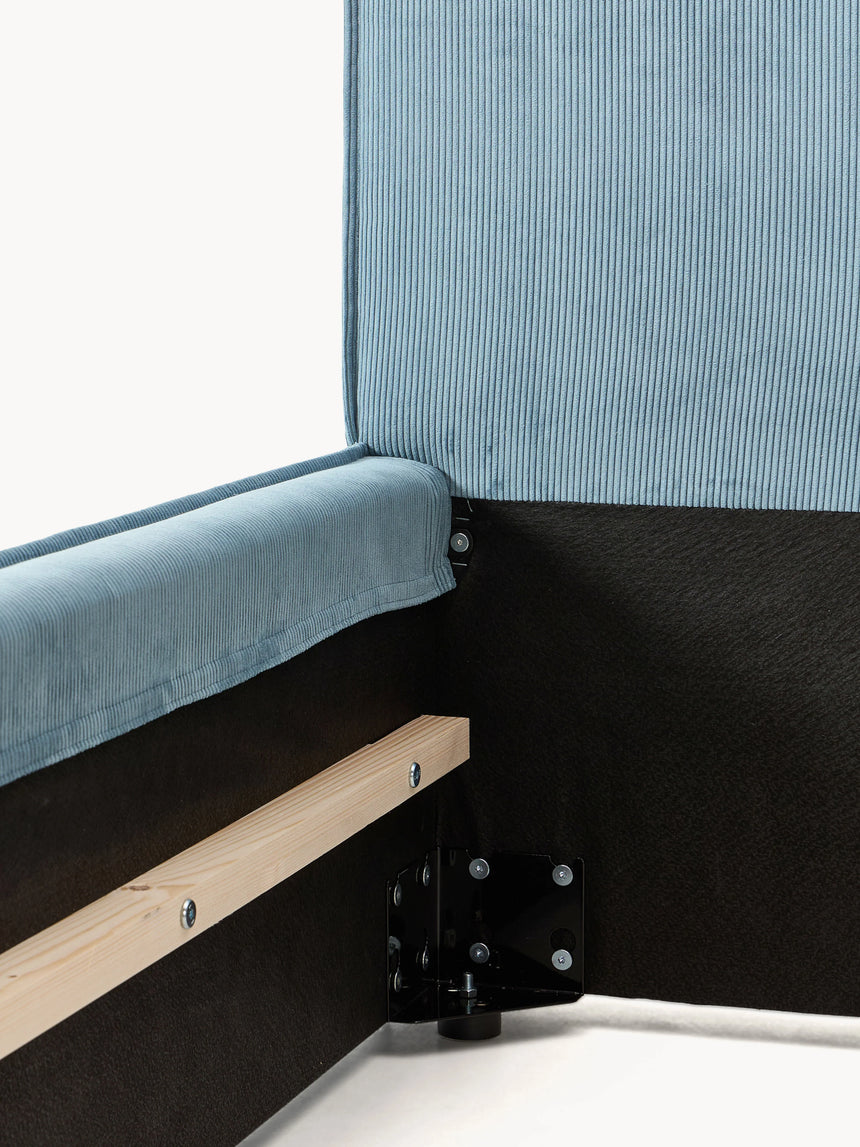 Lays Tek Kişilik Karyola Gök Mavisi Fitilli