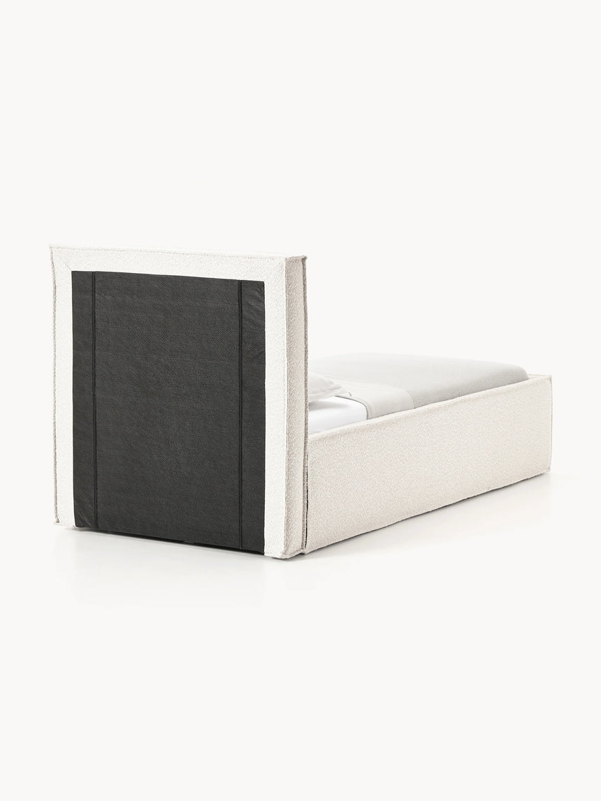 Lays Tek Kişilik Karyola Kırık Beyaz Bukle