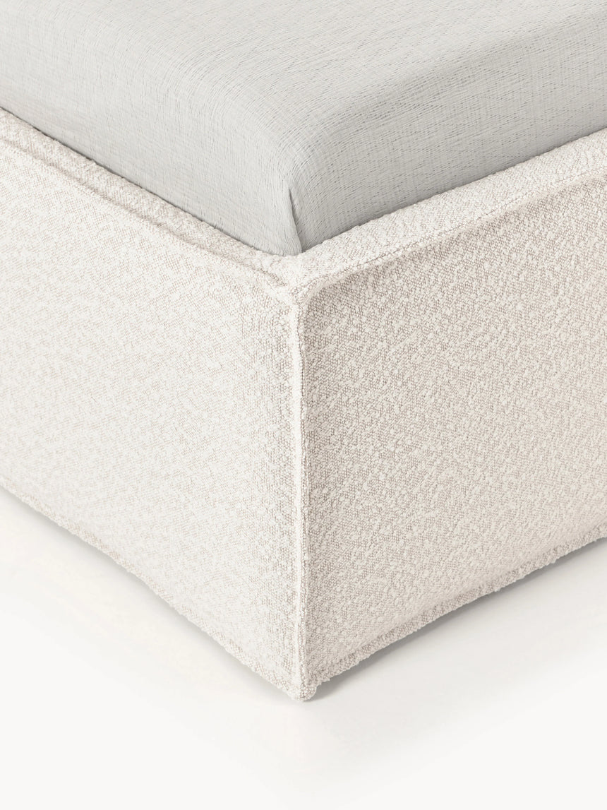 Lays Tek Kişilik Karyola Kırık Beyaz Bukle